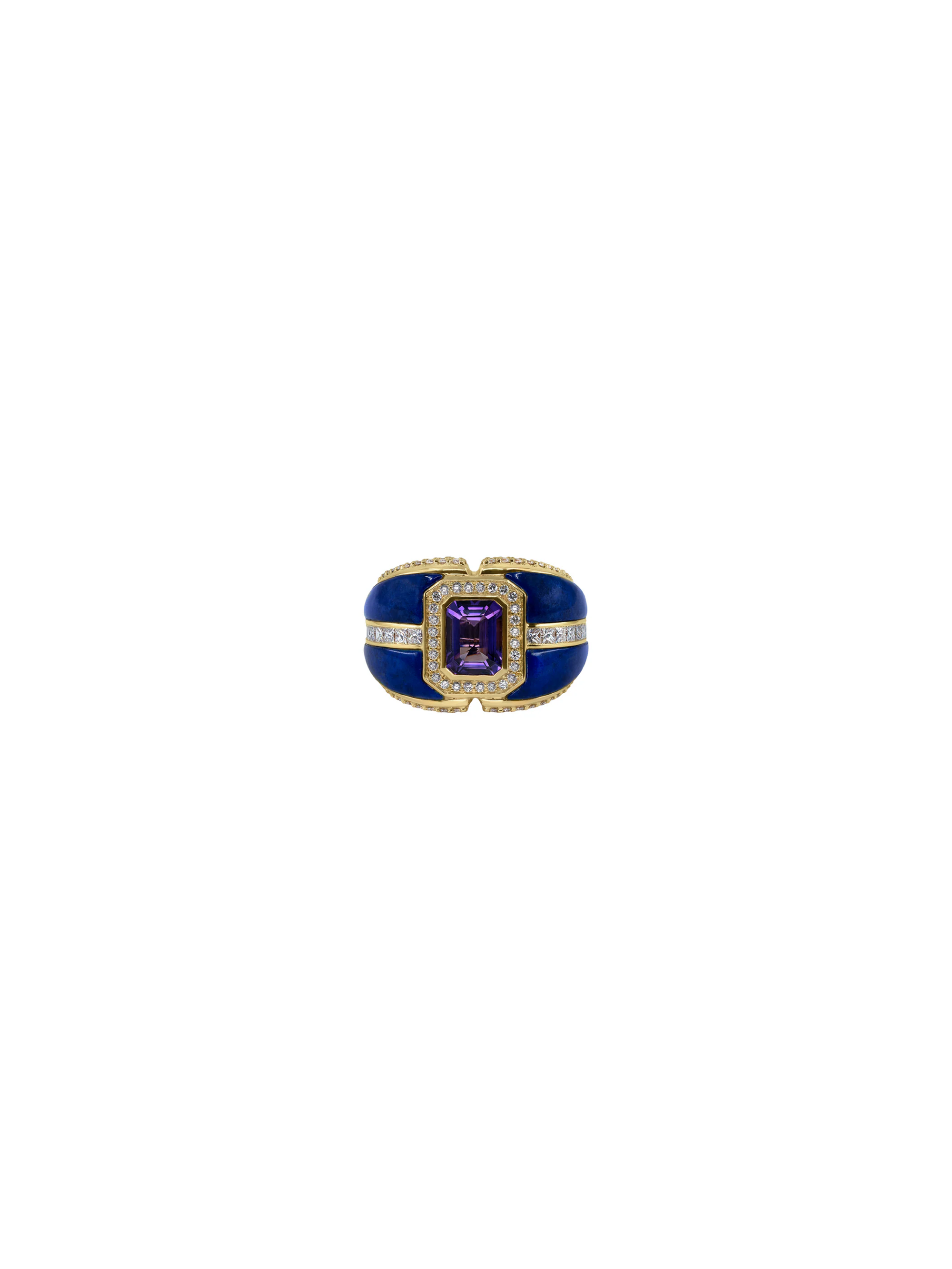 Celestial Gem Ring - Amethyst & Lapis Lazuli