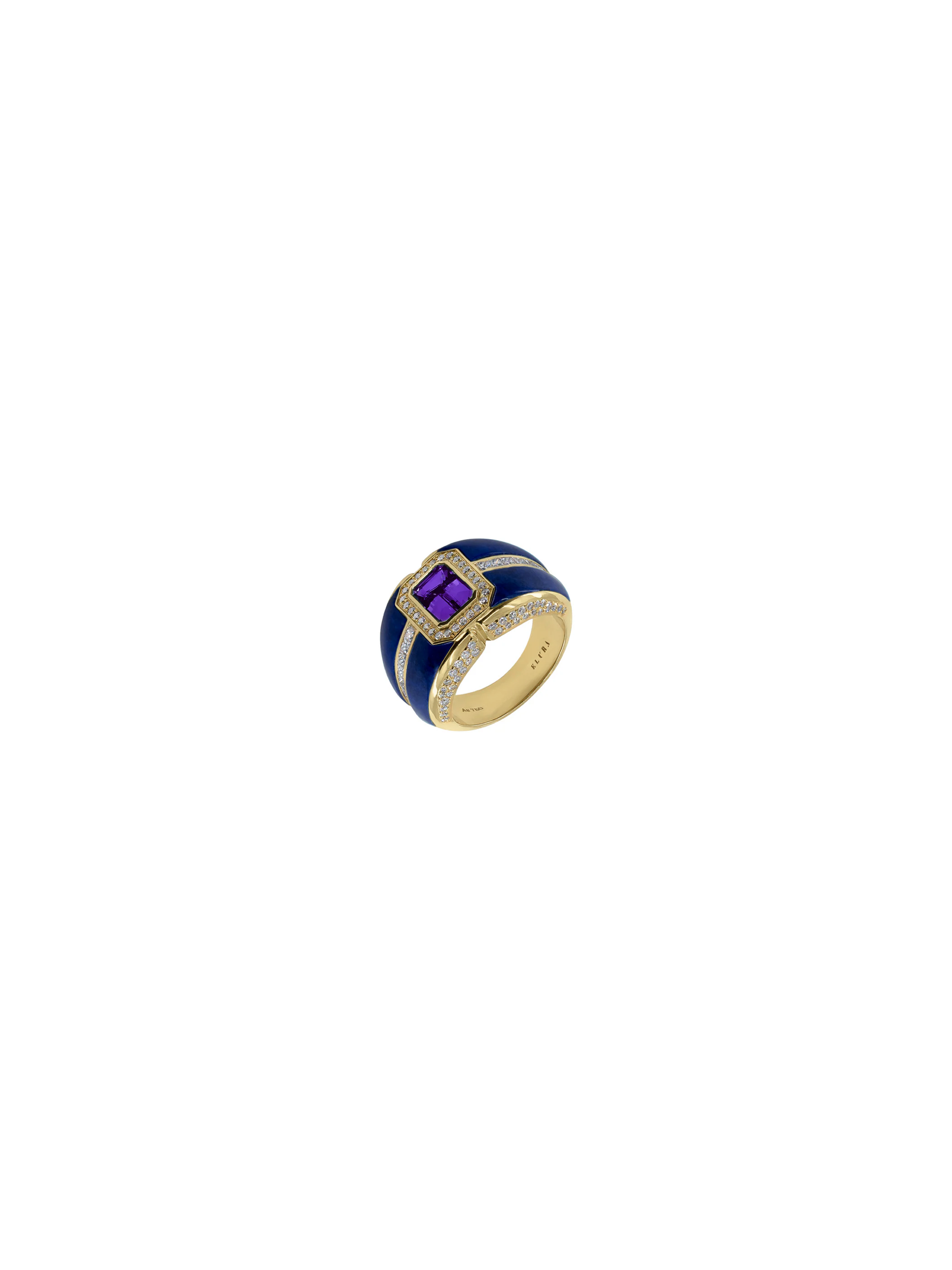 Celestial Gem Ring - Amethyst & Lapis Lazuli