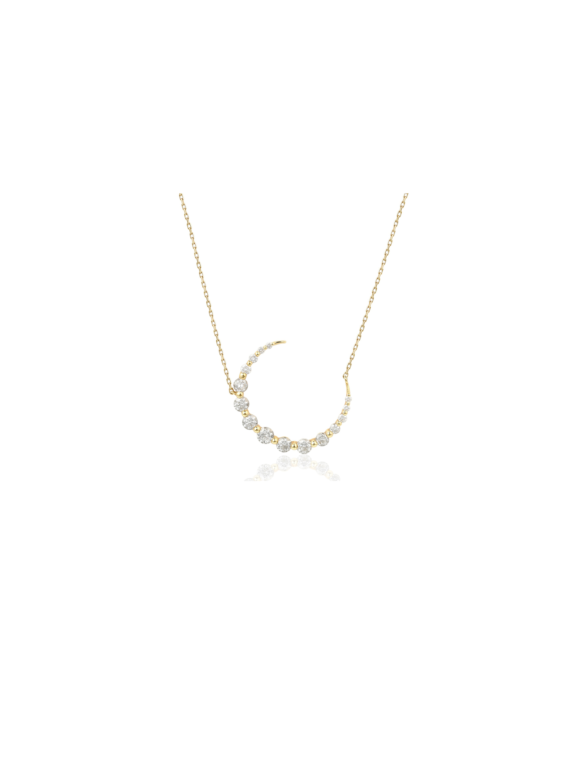 Crescent Diamond Necklace