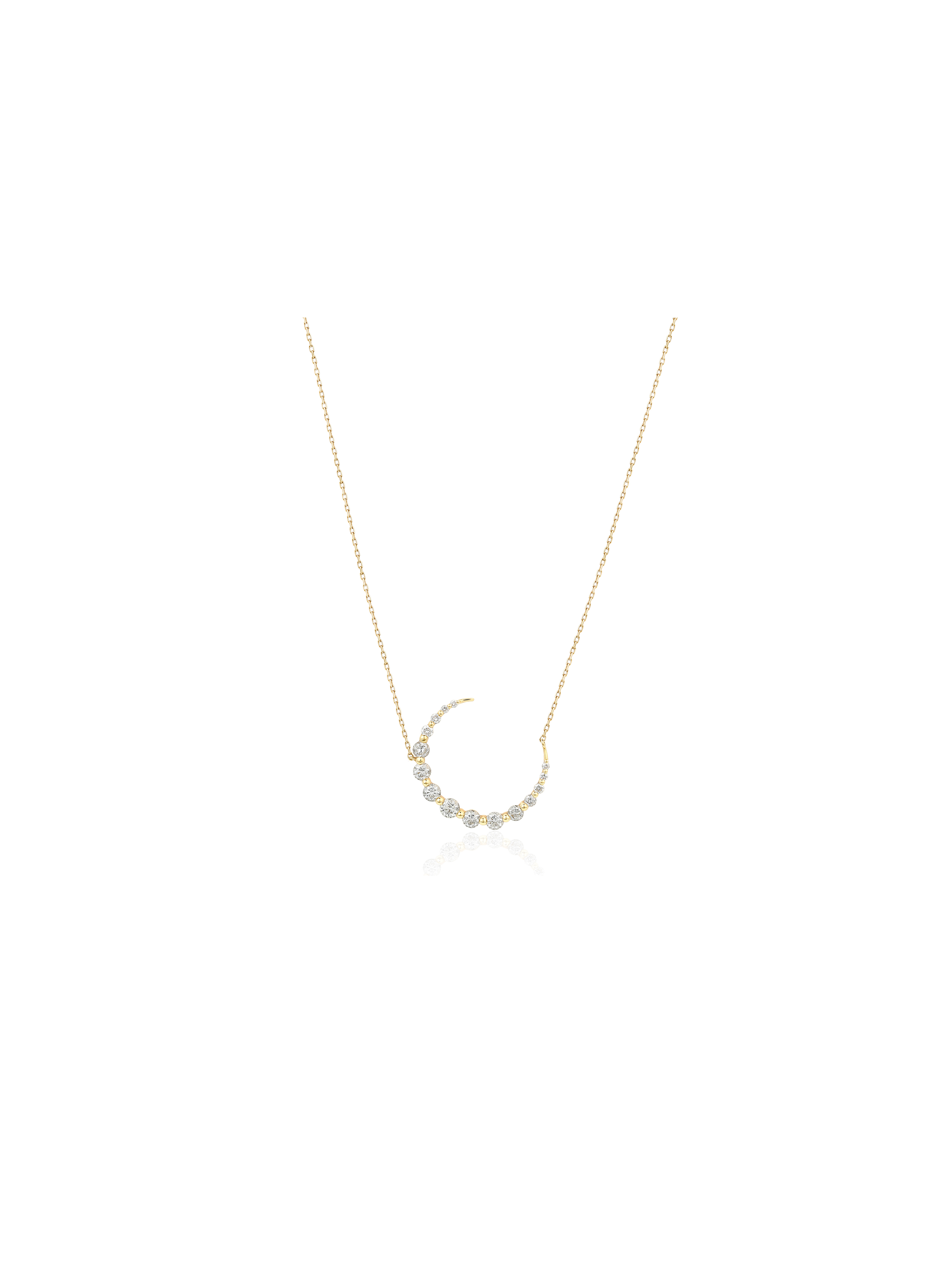Crescent Diamond Necklace