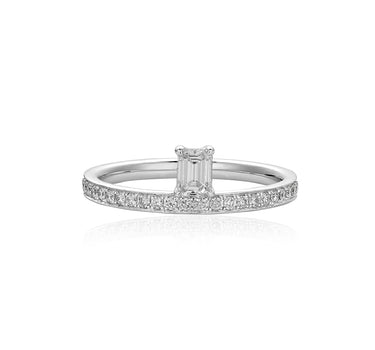 Asscher Diamond on Channel-Set Eternity Ring