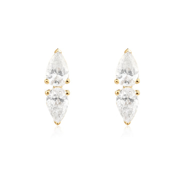 Double Pear Studs