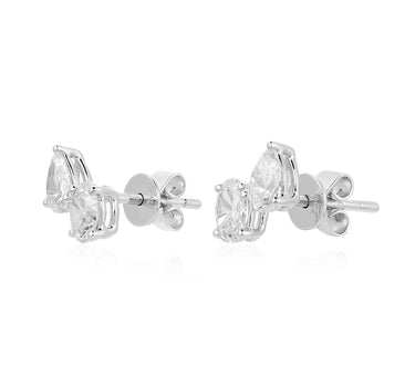 Pear and Oval Diamond Studs